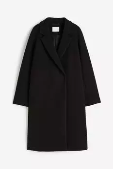 Пальто H&M Double-breasted, черный