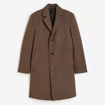 Пальто H&M Wool-blend, темно-бежевый
