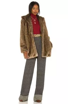 Пальто House of Harlow 1960 x REVOLVE Savoy, цвет Brown Multi