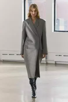 Пальто из 100% шерсти ZARA, норка