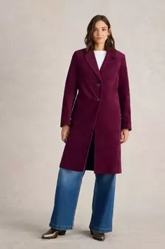 Пальто из бархата камила White Stuff, фиолетовый