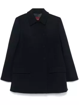 Пальто из батавийской шерсти Gucci, синий