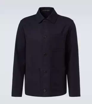 Пальто из чистой шерсти Field Jacket Slowear, Blue Scuro