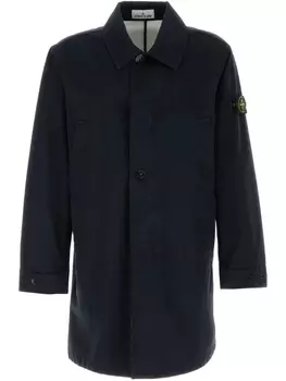 Пальто из хлопка Stone Island, синий