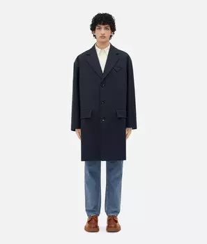 Пальто из хлопкового твила Bottega Veneta