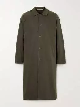 Пальто из хлопкового твила с аппликацией логотипа FEAR OF GOD ESSENTIALS, зеленый