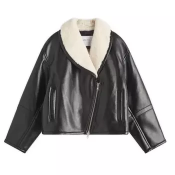 Пальто из искусственного меха Stand Studio, черный