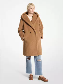 Пальто из искусственного меха Тедди Michael Kors, коричневый
