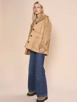 Пальто из искусственной дубленки Fiona MOS MOSH, светлый коньяк