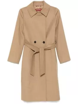 Пальто из коллагена Max Mara, нейтральный цвет