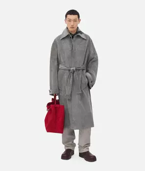 Пальто из кожи наппа Bottega Veneta