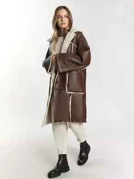 Пальто из кожи ягненка Dreimaster, коричневый