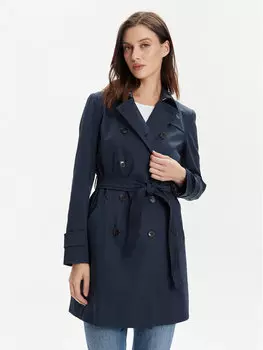 Пальто из линя стандартной посадки Marella, синий