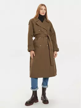 Пальто из линя стандартной посадки Pepe Jeans, зеленый