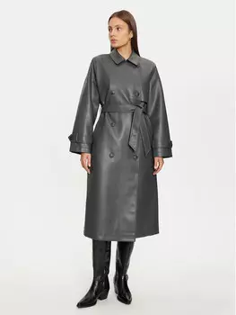 Пальто из линя стандартной посадки Vero Moda, серый