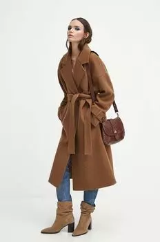 Пальто из медицинской шерсти Medicine, бежевый