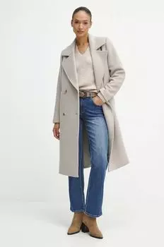 Пальто из медицинской шерсти Medicine, бежевый