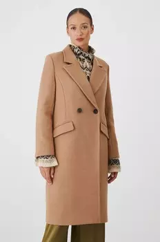 Пальто из медицинской шерсти Medicine, бежевый