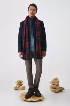 Пальто из медицинской шерсти Medicine, темно-синий