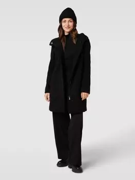 Пальто из меха Тедди с капюшоном Christian Berg, черный