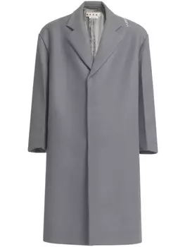 Пальто из натуральной шерсти Marni, серый