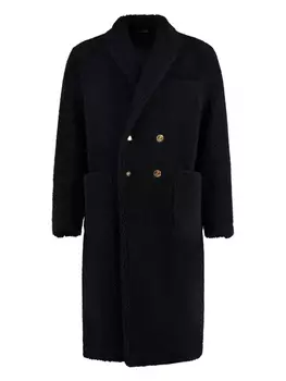 Пальто из овчины Thom Browne, черный