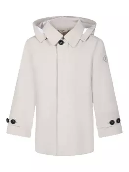 Пальто из переработанного полиэстера с капюшоном Save The Duck Kids, белый