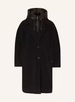 Пальто из плюшевого шубы cifurry со съемной отделкой CINQUE, черный