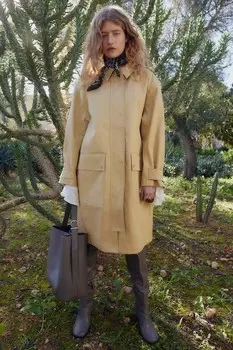 Пальто из саржевого переплетения H&M, бежевый