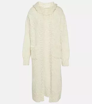 Пальто из шелковой шерсти Zimmermann, нейтральный