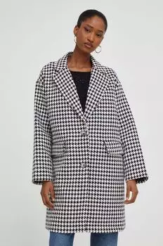 Пальто из шерсти Answear Lab, черный