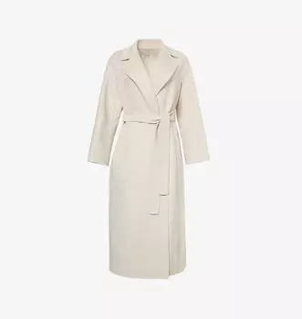 Пальто из шерсти Elisa с зазубренными лацканами S Max Mara, бежевый