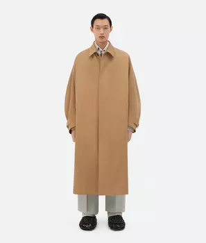 Пальто из шерсти и хлопка Bottega Veneta