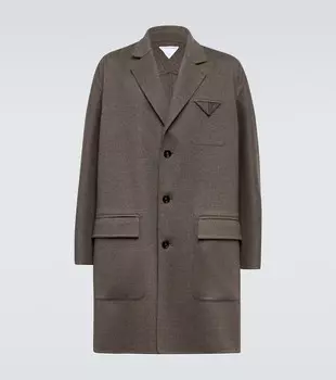 Пальто из шерсти и кашемира Bottega Veneta, серый