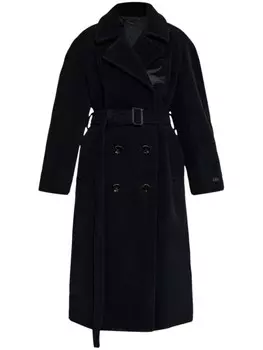 Пальто из шерсти Lacoste, черный