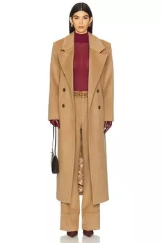 Пальто из шерсти лече Ser.O.Ya, коричневый