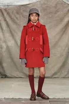 Пальто из шерсти с переключением ZARA, красный