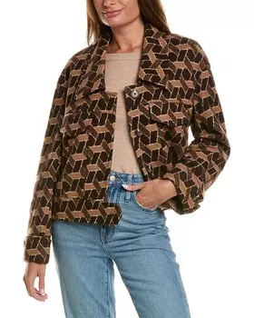 Пальто из шерстяной смеси Diane von Furstenberg Dixon, коричневый