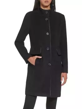 Пальто из смесовой шерсти DKNY Black