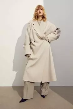 Пальто из смесовой шерсти H&M