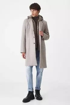 Пальто из смесовой шерсти Medicine, бежевый