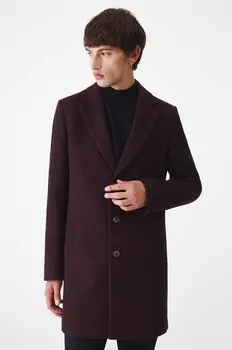 Пальто из смесовой шерсти Medicine, бордовый