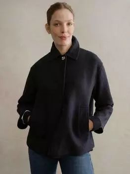 Пальто из смесовой шерсти пейтон Hobbs, темно-синий