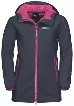 Пальто из софтшелла Jack Wolfskin "KISSEKAT COAT GIRLS", синий