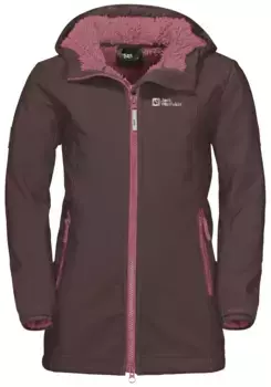 Пальто из софтшелла Jack Wolfskin "KISSEKAT COAT GIRLS", цвет Boysenberry