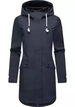 Пальто из софтшелла Ragwear "Tinsley Shell", водонепроницаемая и ветрозащитная женская куртка из софтшелла, цвет морской волны