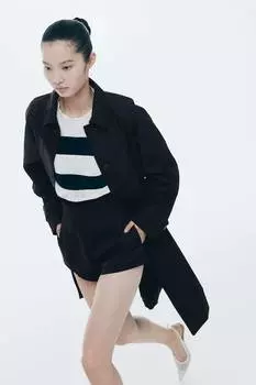 Пальто из твила H&M, черный