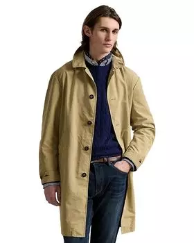 Пальто из твила Polo Ralph Lauren, коричневый/бежевый
