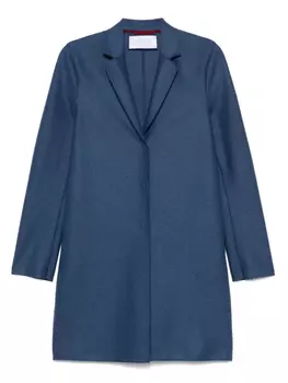 Пальто из вирджинской шерсти Harris Wharf London, синий