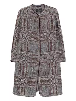 Пальто из жаккарда букле ETRO, серый